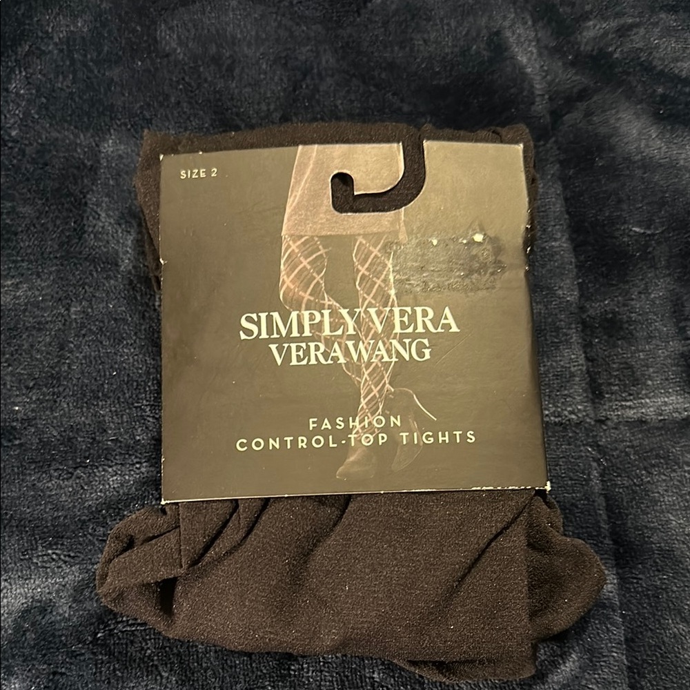 Simply Vera Vera Wang Black Control-Top Tights